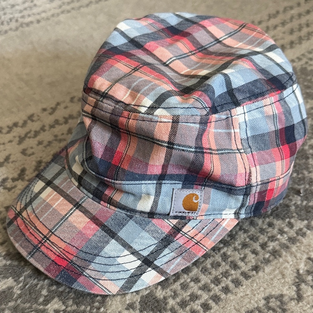 Carhartt Plaid Cap - Red, Blue, Gray